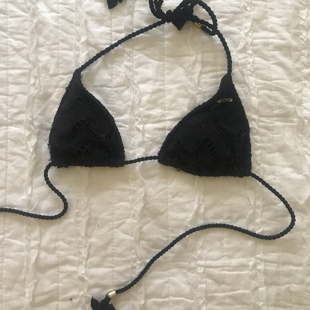 Roxy black triangle swimsuit top